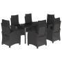 Set de comedor de jardín 7 pzas y cojines ratán sintético negro von , Gartensets - Ref: Foro24-3212758, Preis: 914,06 €, Raba...