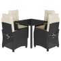 Set de muebles jardín 5 pzas con cojines ratán sintético negro von , Gartensets - Ref: Foro24-3212628, Preis: 576,50 €, Rabat...