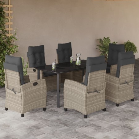 Set comedor jardín 7 pzas y cojines ratán sintético gris claro by , Garden sets - Ref: Foro24-3212857, Price: 821,46 €, Disco...