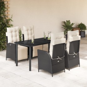 Set de muebles jardín 5 pzas con cojines ratán sintético negro von , Gartensets - Ref: Foro24-3213388, Preis: 594,39 €, Rabat...