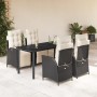 Set de muebles jardín 5 pzas con cojines ratán sintético negro von , Gartensets - Ref: Foro24-3213388, Preis: 594,39 €, Rabat...