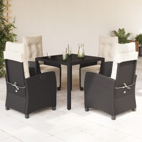 Set de muebles jardín 5 pzas con cojines ratán sintético negro von , Gartensets - Ref: Foro24-3212883, Preis: 567,24 €, Rabat...
