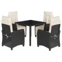 Set de muebles jardín 5 pzas con cojines ratán sintético negro von , Gartensets - Ref: Foro24-3212883, Preis: 567,24 €, Rabat...