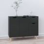 Aparador madera de ingeniería negro brillante 90x30x72 cm de vidaXL, Aparadores - Ref: Foro24-326820, Precio: 111,09 €, Descu...