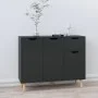 Glossy black engineered wood sideboard 90x30x72 cm by vidaXL, Sideboards - Ref: Foro24-326820, Price: 109,44 €, Discount: %