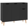 Hochglanzschwarzes Sideboard aus Holzwerkstoff, 90 x 30 x 72 cm von vidaXL, Sideboards - Ref: Foro24-326820, Preis: 111,09 €,...