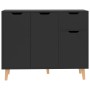 Hochglanzschwarzes Sideboard aus Holzwerkstoff, 90 x 30 x 72 cm von vidaXL, Sideboards - Ref: Foro24-326820, Preis: 111,09 €,...
