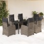 Set comedor jardín 7 pzas y cojines ratán sintético gris by , Garden sets - Ref: Foro24-3212999, Price: 897,48 €, Discount: %