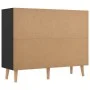 Glossy black engineered wood sideboard 90x30x72 cm by vidaXL, Sideboards - Ref: Foro24-326820, Price: 109,44 €, Discount: %