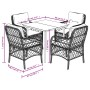 Set comedor de jardín 5 pzas cojines ratán sintético gris claro by , Garden sets - Ref: Foro24-3212167, Price: 460,68 €, Disc...