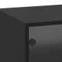 Mueble de pared con puertas de vidrio negro 35x37x100 cm von , Schließfächer und Lagerschränke - Ref: Foro24-836484, Preis: 7...