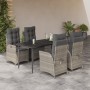 Set comedor de jardín 5 pzas cojines ratán sintético gris claro by , Garden sets - Ref: Foro24-3213278, Price: 545,77 €, Disc...