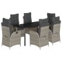 Set comedor jardín 7 pzas y cojines ratán sintético gris claro von , Gartensets - Ref: Foro24-3213290, Preis: 811,03 €, Rabat...