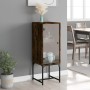 Armario auxiliar con puerta de vidrio roble ahumado 35x37x100cm by , Sideboards - Ref: Foro24-836557, Price: 52,71 €, Discoun...