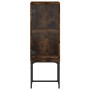Armario auxiliar con puerta de vidrio roble ahumado 35x37x100cm by , Sideboards - Ref: Foro24-836557, Price: 52,71 €, Discoun...