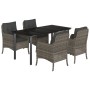 Set comedor de jardín 5 piezas con cojines ratán sintético gris von , Gartensets - Ref: Foro24-3211958, Preis: 575,14 €, Raba...