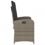 Sillón reclinable de jardín con cojines ratán sintético gris von , Gartenbänke - Ref: Foro24-368218, Preis: 140,71 €, Rabatt: %