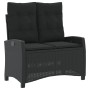 Sillón reclinable de jardín con cojines ratán sintético negro by , garden benches - Ref: Foro24-368226, Price: 151,75 €, Disc...