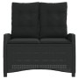 Sillón reclinable de jardín con cojines ratán sintético negro by , garden benches - Ref: Foro24-368226, Price: 151,75 €, Disc...