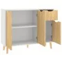 Sideboard aus weißem Holzwerkstoff und Sonoma-Eiche, 90 x 30 x 72 cm von vidaXL, Sideboards - Ref: Foro24-326818, Preis: 118,...