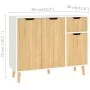 Sideboard aus weißem Holzwerkstoff und Sonoma-Eiche, 90 x 30 x 72 cm von vidaXL, Sideboards - Ref: Foro24-326818, Preis: 118,...