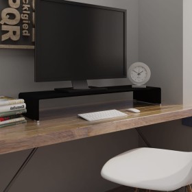 Soporte para TV/Elevador monitor cristal negro 100x30x13 cm by , TV Furniture - Ref: Foro24-244139, Price: 111,27 €, Discount: %