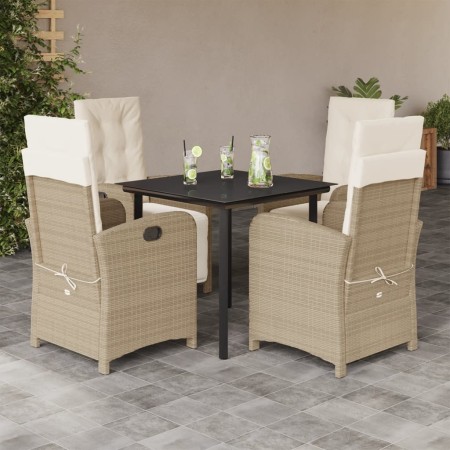 Set comedor de jardín 5 pzas con cojines ratán sintético beige von , Gartensets - Ref: Foro24-3212578, Preis: 612,54 €, Rabat...