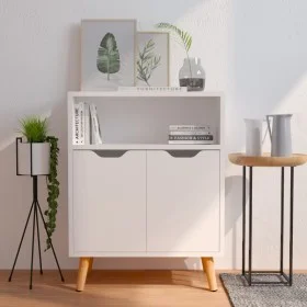 Hochglanzweißes Sideboard aus Holzwerkstoff, 60 x 30 x 72 cm von vidaXL, Sideboards - Ref: Foro24-326828, Preis: 76,27 €, Rab...