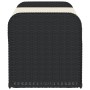 Banco con almacenaje y cojín ratán sintético negro 115x51x52 cm by , garden benches - Ref: Foro24-365727, Price: 164,43 €, Di...