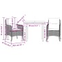 Set comedor de jardín 3 pzas con cojines ratán sintético negro by , Garden sets - Ref: Foro24-3211913, Price: 287,59 €, Disco...
