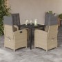 Set comedor de jardín 5 pzas con cojines ratán sintético beige von , Gartensets - Ref: Foro24-3212401, Preis: 617,72 €, Rabat...