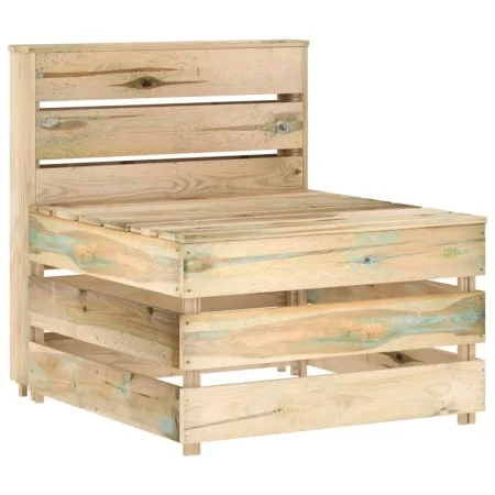 Central sofa made of pallets for impregnated pine wood garden by vidaXL, Modular outdoor sofas - Ref: Foro24-316200, Price: 6...