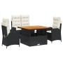 Juego comedor jardín 4 piezas con cojines ratán sintético negro von , Gartensets - Ref: Foro24-3277440, Preis: 508,02 €, Raba...