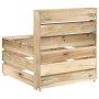 Central sofa made of pallets for impregnated pine wood garden by vidaXL, Modular outdoor sofas - Ref: Foro24-316200, Price: 6...