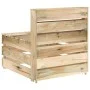 Central sofa made of pallets for impregnated pine wood garden by vidaXL, Modular outdoor sofas - Ref: Foro24-316200, Price: 6...