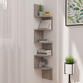Concrete Gray Engineered Wood Wall Corner Shelf by vidaXL, Shelves and shelves - Ref: Foro24-326835, Price: 35,48 €, Discount: %
