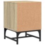 Mesita de noche con puerta de vidrio roble Sonoma 35x37x50 cm by , Nightstands - Ref: Foro24-836522, Price: 37,49 €, Discount: %