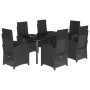Set de comedor de jardín 7 pzas y cojines ratán sintético negro von , Gartensets - Ref: Foro24-3212326, Preis: 794,23 €, Raba...
