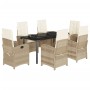 Set comedor de jardín 7 pzas con cojines ratán sintético beige von , Gartensets - Ref: Foro24-3212385, Preis: 764,47 €, Rabat...