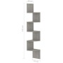 Concrete Gray Engineered Wood Wall Corner Shelf by vidaXL, Shelves and shelves - Ref: Foro24-326835, Price: 33,58 €, Discount: %