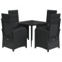 Set de muebles jardín 5 pzas con cojines ratán sintético negro by , Garden sets - Ref: Foro24-3212311, Price: 515,92 €, Disco...