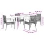 Set de muebles jardín 5 pzas con cojines ratán sintético negro von , Gartensets - Ref: Foro24-3213606, Preis: 334,90 €, Rabat...