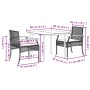 Set comedor de jardín 3 pzas con cojines ratán sintético negro von , Gartensets - Ref: Foro24-3213596, Preis: 217,00 €, Rabat...