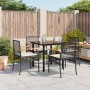 Set de muebles jardín 5 pzas con cojines ratán sintético negro by , Garden sets - Ref: Foro24-3213604, Price: 290,50 €, Disco...
