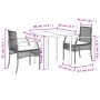 Set comedor de jardín 3 pzas con cojines ratán sintético beige by , Garden sets - Ref: Foro24-3213631, Price: 217,06 €, Disco...