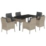Set comedor jardín 7 pzas y cojines ratán sintético gris claro by , Garden sets - Ref: Foro24-3212001, Price: 707,10 €, Disco...