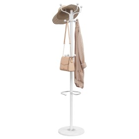 Perchero con paragüero hierro recubierto en polvo blanco 180 cm von , Hut- und Garderobenständer - Ref: Foro24-377102, Preis:...