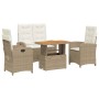 Set de comedor jardín con cojines 4 pzas ratán sintético beige von , Gartensets - Ref: Foro24-3277359, Preis: 521,26 €, Rabat...