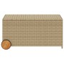 Caja de almacenaje jardín con ruedas ratán PE beige mezcla 190L von , Aufbewahrungsboxen für den Außenbereich - Ref: Foro24-3...