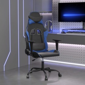 Silla gaming de masaje cuero sintético negro y azul by , Gaming chairs - Ref: Foro24-345399, Price: 109,82 €, Discount: %